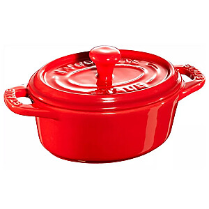 Mini Cocotte ovalus STAUB 40511-086-0 - raudonas 200 ml