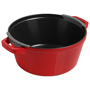 2 ketaus indų rinkinys su dangčiu STAUB 40508-384-0 - raudonas 24 cm