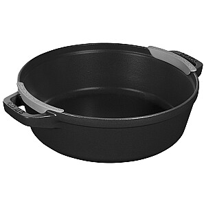 Набор из 3 чугунных посуды с крышкой STAUB 40508-386-0 - черная 24 см
