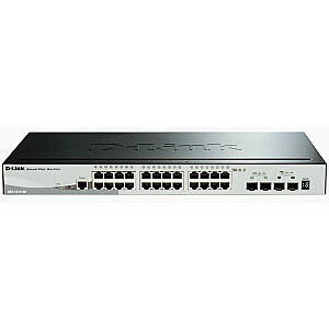 D-Link DGS-1510 valdomas L3 Gigabit Ethernet (10/100/1000), juodas