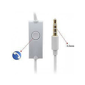 Samsung EHS61ASFWE Universālas Austiņas ar mikrofonu / 3.5mm / 1.2m (OEM)