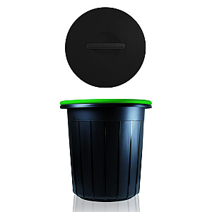Контейнер для мусора Ecosolution 16L 33x33x33.5см тёмно-серый/зелёный