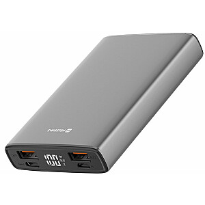 Swissten Aluminium Power Banka Ārējās Uzlādes Baterija 2xUSB / USB-C / Micro USB / 20W / 10000 mAh