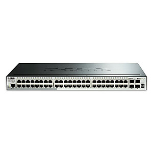 D-Link DGS-1510-52X/E tinklo jungiklis, valdomas L3 Gigabit Ethernet (10/100/1000) 1U juodas