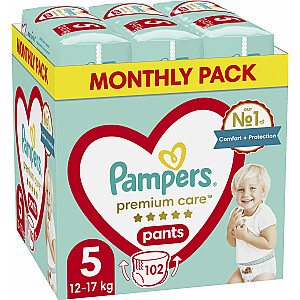 Sauskelnės Pampers Premium Care 5, 12-17 kg, 102 vnt.