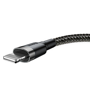 Baseus Cafule Cable Durable Nylon Braided Wire USB | Lightning QC3.0 1.5A 2M black (CALKLF-CG1)