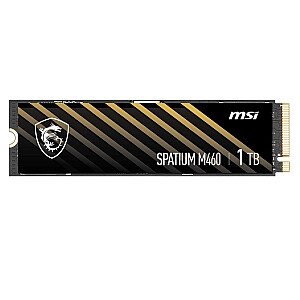 Твердотельный накопитель MSI SPATIUM M460 1 ТБ M.2 PCIE NVMe 3D NAND Скорость записи 4500 МБ/с Скорость чтения 5000 МБ/с Среднее время безотказной работы 1500000 часов S78-440L930-P83