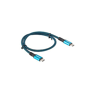 Lanberg CA-CMCM-45CU-0005-BK USB laidas 0,5 m USB4 Gen 2x2 USB C Juoda, mėlyna