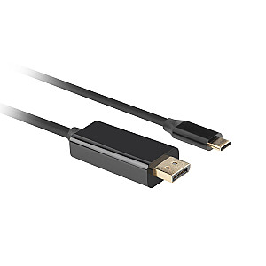 Lanberg vaizdo kabelio adapteris CA-CMDP-10CU-0005-BK 0,5 m USB Type-C DisplayPort juodas
