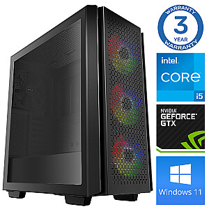 Žaidimų kompiuteris INTOP i5-11400F 16GB 250SSD M.2 NVME+2TB GTX1650 4GB WIN11