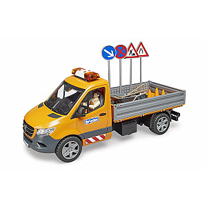 BRUDER MB Sprinter komunalinė transporto priemonė su vairuotoju ir priedais, 02677