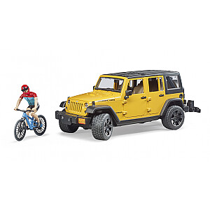 BRUDER Jeep Wrangler и велосипедист с горным велосипедом, 02543