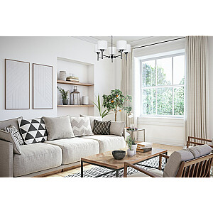 Chandelier Activejet Classic pakabinamas lubinis šviestuvas MIRA chromo trigubas 3xE27 svetainei