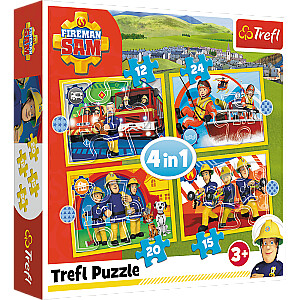 TREFL FIREMAN SAM Puzzle 35 + 48 + 54 + 70 пожарный Семс