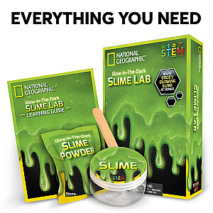 NATIONAL GEOGRAPHIC rinkinys Slime Science 3it Green, NGSLIME