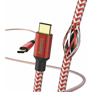 Hama USB-C į USB-C laidas, 1,5 m raudonas (001832890000)