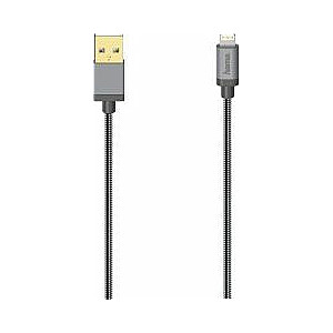 USB-кабель Hama USB-A Lightning 0,75 м, серый (002005010000)