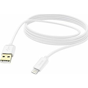 USB kabelis Hama USB-A Lightning, 3 m, baltas (001872070000)