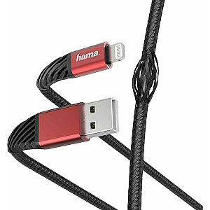 USB kabelis Hama USB-A Lightning, 1,5 m, juodas (001872170000)