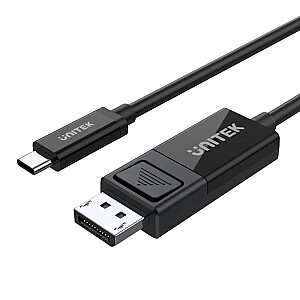 UNITEK V1146A USB-C DisplayPort lyties keitimo kabelis Juodas