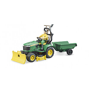 BRUDER traktorius John Deere Lawn su priekaba ir sodininku, 62104