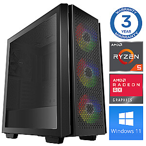 Игровой компьютер INTOP Ryzen 5 5500 16GB 500SSD M.2 NVME+2TB RX580 8GB WIN11Pro