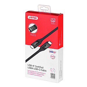 UNITEK C14100BK-0.8M USB-кабель C Черный