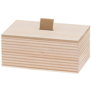 Коробка с крышкой 4Living деревянная в полоску 14x9x6см 607386-1