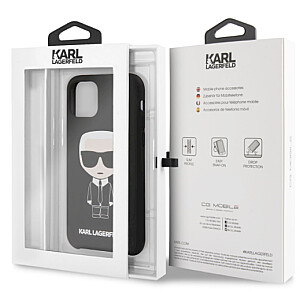 Karl Lagerfeld KLHCP12SSLKHBK galvos dangtelio dėklas, skirtas Apple iPhone 12 Mini Black