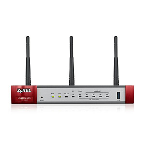 „Zyxel“ USG20W-VPN-EU0101F „Gigabit Ethernet“ belaidis maršruto parinktuvas, dviejų juostų (2,4 GHz / 5 GHz) 4G pilka, raudona