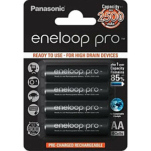 Baterija Panasonic Eneloop Pro AA/R6 2500mAh 2 vnt.
