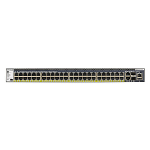 Netgear M4300-52G-PoE+ maitinimo šaltinis 550 W Tvarkomas L2/L3/L4 Gigabit Ethernet (10/100/1000) Maitinimas per Ethernet (PoE) 1U, juodas