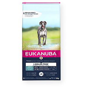 EUKANUBA SUAUGUSIAS ŠUNIS D.VEISLĖ SU GRŪDAIS ŽUVYS OC. 12 kg