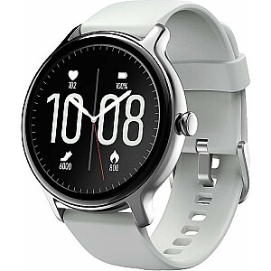 Išmanusis laikrodis Hama Fit Watch 4910, sidabrinis dėklas, pilkas dirželis, IP68 atsparumas vandeniui, širdies ritmo monitorius, pulso oksimetras
