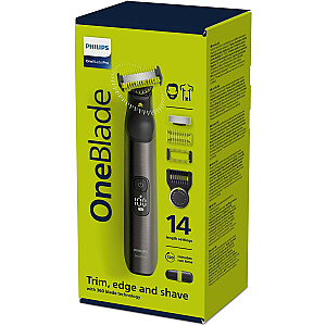 Триммер для бороды Philips OneBlade Pro QP6651/61 Wet & Dry Серый