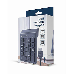 GEMBIRD KPD-U-03 USB skaitmeninė klaviatūra, juoda