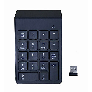 Gembird KPD-W-02 Skaičių klaviatūra Nešiojamasis kompiuteris / kompiuteris Bluetooth juodas