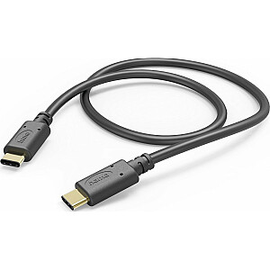 USB kabelis Hama HAMA CABLE ĮKROVIMO / DUOMENŲ KABELAS TIPO-C / TYPE-C 1,0 M BLACK