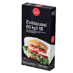 Пакет для еды Saga Deli бумажный 23х12,5см 60 шт. 613288