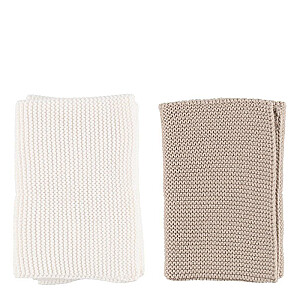 Virtuvinis rankšluostis 4Living beige, baltas 25x25cm 2 vnt. 614037
