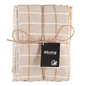 Полотенце кухонное 4Living Oliver 50x70см 2 шт. бежевый 621122