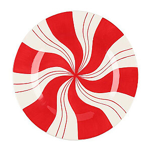 Lėkštė Winteria karuselė 20cm balta, raudona 621769-3