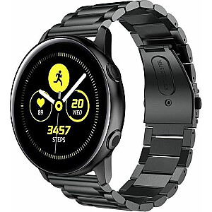Apyrankė Alogy Nerūdijančio plieno Galaxy Watch Active 2 19cm juoda (20mm)