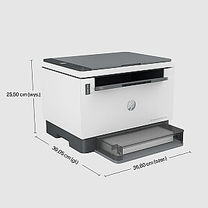 Spausdintuvas HP LaserJet Tank MFP 1604w, juodai baltas, verslo spausdintuvas, spausdinkite, kopijuokite, nuskaitykite, nuskaitykite į el. Nuskaityti į PDF