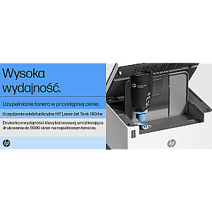 Spausdintuvas HP LaserJet Tank MFP 1604w, juodai baltas, verslo spausdintuvas, spausdinkite, kopijuokite, nuskaitykite, nuskaitykite į el. Nuskaityti į PDF