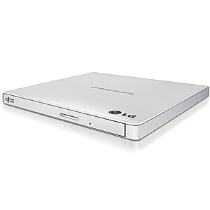 Хранение данных в формате H.L. Ультратонкий портативный пишущий DVD-привод GP57EW40 Интерфейс USB 2.0, DVD ± R / RW, скорость чтения CD 24 x, скорость записи CD 24 x, белый, настольный компьютер / ноутбук