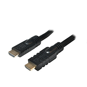 Logilink, CHA0020, 20m, Aktyvus, HDMI laidas, A tipo kištukas, - HDMI tipo A kišas, juodas. Logilink 20 m