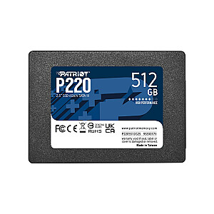 Твердотельный накопитель PATRIOT P220 512 ГБ SATA3 2,5"