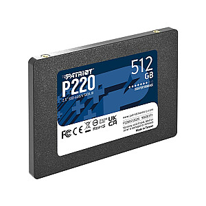 Твердотельный накопитель PATRIOT P220 512 ГБ SATA3 2,5"