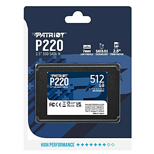 Твердотельный накопитель PATRIOT P220 512 ГБ SATA3 2,5"